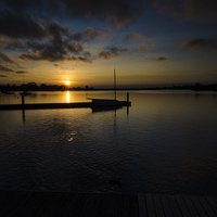 Buy canvas prints of  Broads at Dusk by Paul Nichols