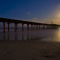 Buy canvas prints of  Moon light over the sea by Paul Nichols