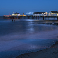 Buy canvas prints of  Southwold pier by night by Paul Nichols