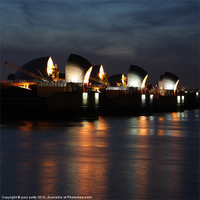 Buy canvas prints of Thames Barrier by paul petty