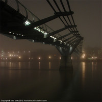 Buy canvas prints of Millennium Bridge Mist by paul petty
