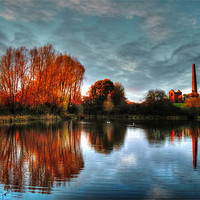Buy canvas prints of Pump house, sunset by Catherine Davies