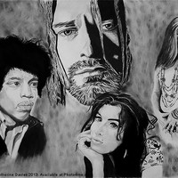 Buy canvas prints of Drawing of, 27 CLUB by Catherine Davies