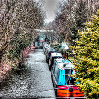 Buy canvas prints of Lazy Sunday afternoon, barges by Catherine Davies