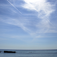 Buy canvas prints of Blue Sea Blue Sky by Shaun Cope