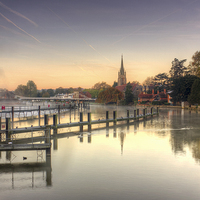 Buy canvas prints of River Thames At Marlow by Mick Vogel