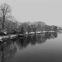 Buy canvas prints of A Winters Morning at Cookham by Mick Vogel