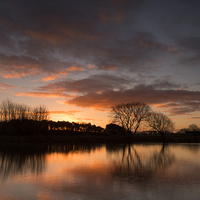 Buy canvas prints of Sunrise at Colwick Park by Tracey Whitefoot