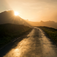 Buy canvas prints of The Road to Sunrise by Tracey Whitefoot