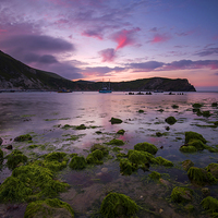 Buy canvas prints of Lulworth Cove Sunrise by Tracey Whitefoot