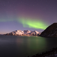 Buy canvas prints of Grotfjord Aurora by Tracey Whitefoot