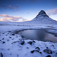Buy canvas prints of Frozen Kirkjufell  by Tracey Whitefoot