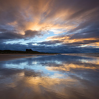 Buy canvas prints of Reflections at Bamburgh by Tracey Whitefoot