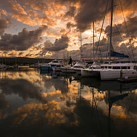 Buy canvas prints of Marina Sunset  by Tracey Whitefoot