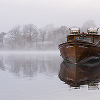 Buy canvas prints of Moored in the Mist  by Tracey Whitefoot