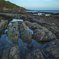 Buy canvas prints of Talland Bay Rocks by CHRIS BARNARD
