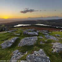 Buy canvas prints of Sunset At Sheepstor Dartmoor by CHRIS BARNARD