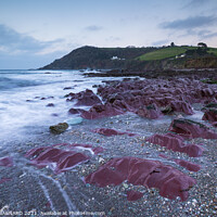 Buy canvas prints of Talland Bay Red Rocks by CHRIS BARNARD