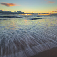Buy canvas prints of Waves At Sunset by CHRIS BARNARD