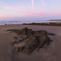 Buy canvas prints of Tregantle Beach Sunrise by CHRIS BARNARD