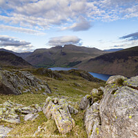 Buy canvas prints of Middle Fell Lake District overlooking the Scafells by CHRIS BARNARD