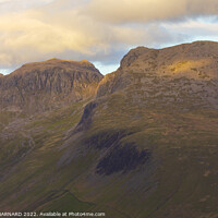 Buy canvas prints of Scafell Pike and Scafell by CHRIS BARNARD