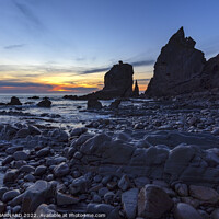 Buy canvas prints of Sandymouth Bay Sunset by CHRIS BARNARD