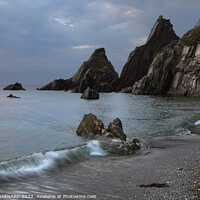 Buy canvas prints of Waves at Westcombe Bay by CHRIS BARNARD