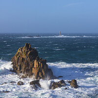 Buy canvas prints of The Armed Knight Landsend. by CHRIS BARNARD