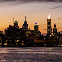 Buy canvas prints of Sunset over Philadelphia by CHRIS BARNARD