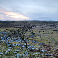 Buy canvas prints of Sunset over Bodmin Moor by CHRIS BARNARD