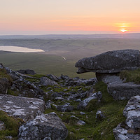 Buy canvas prints of Rough Tor Sunset by CHRIS BARNARD