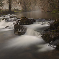 Buy canvas prints of Weir In The Mist by CHRIS BARNARD