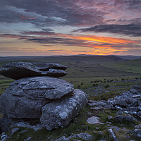 Buy canvas prints of Sundown Over Stowes Hill by CHRIS BARNARD