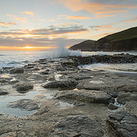 Buy canvas prints of Cornish Sunset by CHRIS BARNARD