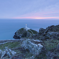 Buy canvas prints of South Stack Lighthouse Sunset by CHRIS BARNARD