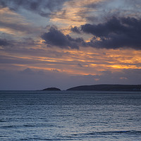 Buy canvas prints of Downderry Sunset by CHRIS BARNARD