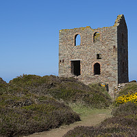 Buy canvas prints of Wheal Coates Engine House by CHRIS BARNARD