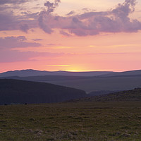 Buy canvas prints of Bodmin  Moor Sunset by CHRIS BARNARD