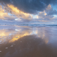 Buy canvas prints of Sandymouth Bay Sunrise by CHRIS BARNARD