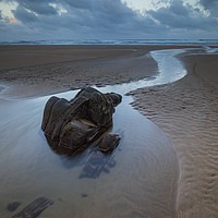 Buy canvas prints of Sandymouth Beach by CHRIS BARNARD