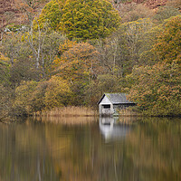 Buy canvas prints of Rydal Water Boathouse by CHRIS BARNARD