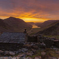 Buy canvas prints of Warnscale Bothy Sunset by CHRIS BARNARD