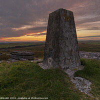 Buy canvas prints of Trigpoint at Sunset by CHRIS BARNARD