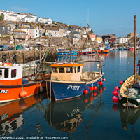 Buy canvas prints of Mevagissey Harbour Cornwall by CHRIS BARNARD