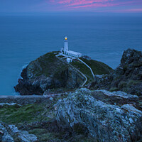 Buy canvas prints of Sunset Southstack Lighthouse by CHRIS BARNARD