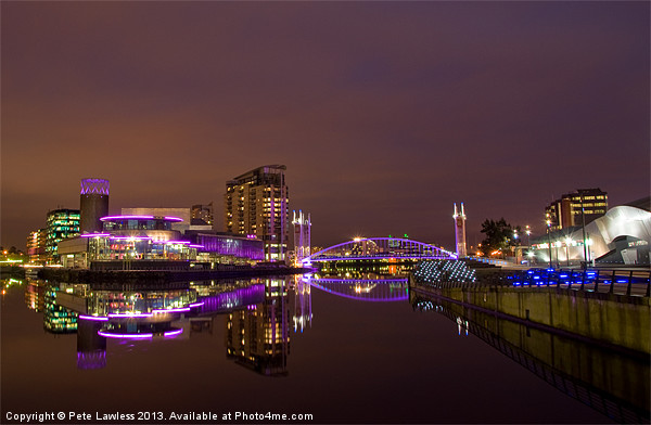 Salford Quays Manchester Picture Board by Pete Lawless