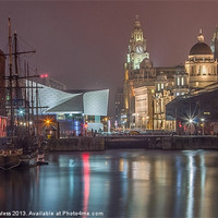 Buy canvas prints of Liverpool at night by Pete Lawless