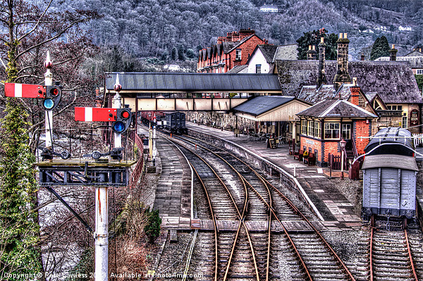 Llangollan Railway Station painted Picture Board by Pete Lawless