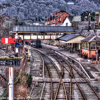 Buy canvas prints of Llangollan Railway Station painted by Pete Lawless